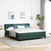 vidaXL Letto a molle con materasso Verde scuro 180 x 200 cm Velluto