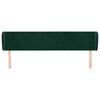vidaXL Testiera ad Orecchio Verde Scuro 183x23x78/88 cm in Velluto