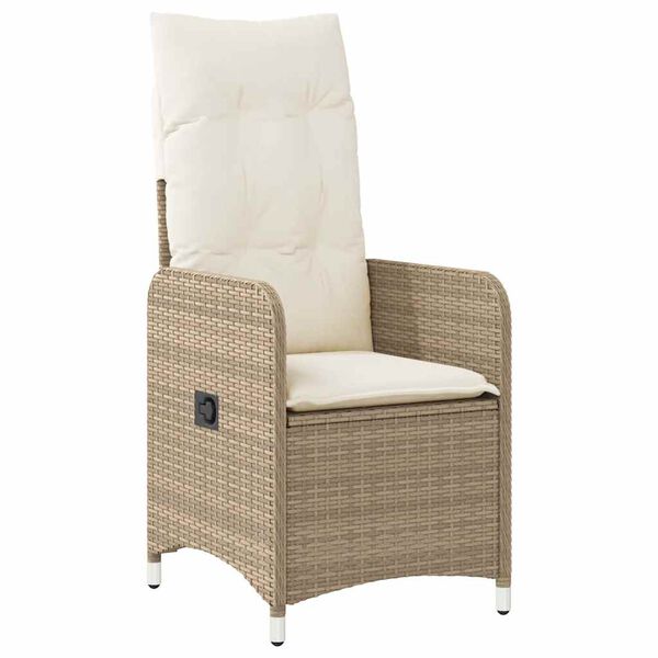 vidaXL Set Bistr&ograve; da Giardino 11 pz con Cuscini in Polyrattan Beige