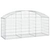 vidaXL Cesto Gabbione ad Arco 150x50x60/80 cm Ferro Zincato