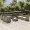 vidaXL Set Divani da Giardino 12 pz con Cuscini in Polyrattan Grigio