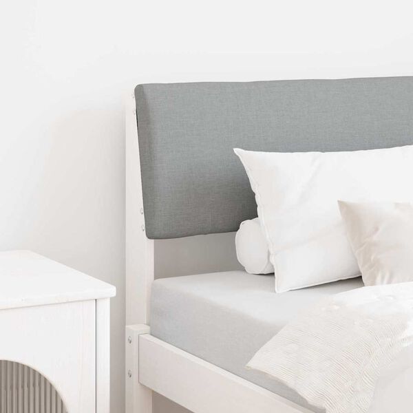 vidaXL Testiera imbottita Grigio chiaro 80 cm Pino massello