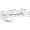 vidaXL Set Divani da Giardino 6 pz in Legno Massello Abete Douglas