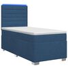 vidaXL Letto box spring con materasso Blu 80 x 200 cm Tessuto