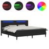 vidaXL Struttura del letto con testiera Nero 180 x 200 cm Similpelle