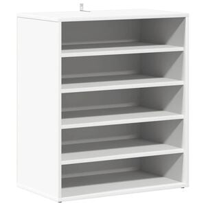 vidaXL Scarpiera Bianca 60x35x70 cm in Truciolato