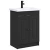 vidaXL Set di mobili per il bagno Nero 56 x 37,5 x 81 cm