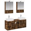 vidaXL Set di Armadi da Bagno 5 pz Rovere Fumo Legno ingegnerizzato