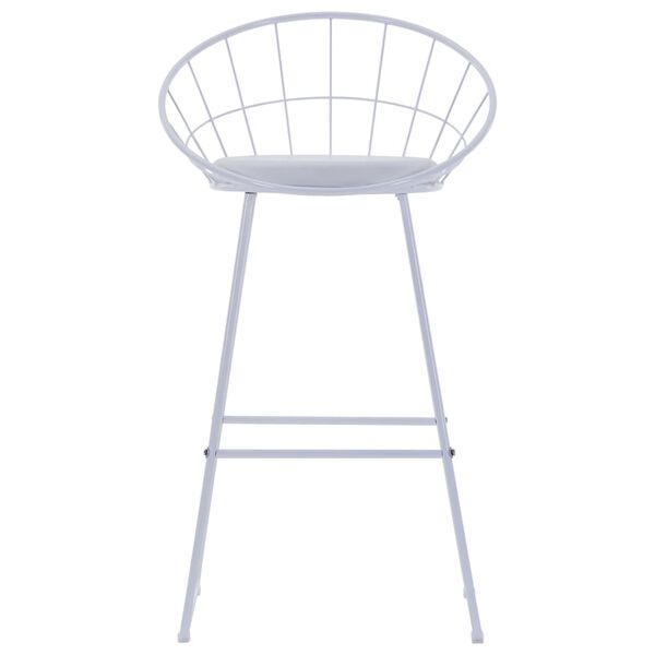 vidaXL Sedie da Bar 2 pz Bianche in Similpelle