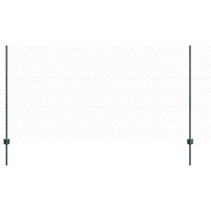 vidaXL Recinzione esagonale con palo 25 x 1,2 m Verde Rete