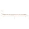 vidaXL Giroletto in Legno Massello di Pino 100x200 cm Bianco