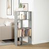 vidaXL Libreria Grigio Cemento 60x20x120,5 cm in Truciolato