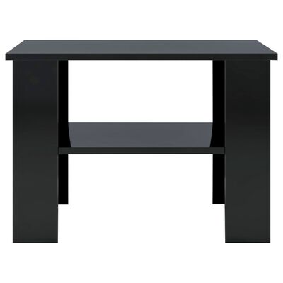 vidaXL Tavolino da Salotto Nero Lucido 60x60x42 cm Legno Multistrato