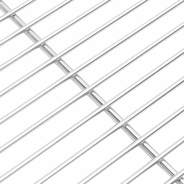 vidaXL Griglia Argento 50 x 35 cm Acciaio inossidabile