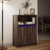 vidaXL Credenza con LED Rovere Marrone 72x34x100 cm Legno Multistrato