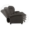 vidaXL Divano Reclinabile 3 Posti Grigio Scuro in Tessuto