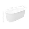 vidaXL Vasca da Bagno Indipendente con Rubinetto 204 L 110 cm Argento