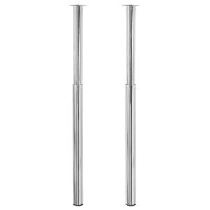 vidaXL Gambe Telescopiche per Tavolo 2 pz Cromate 710 mm-1100 mm