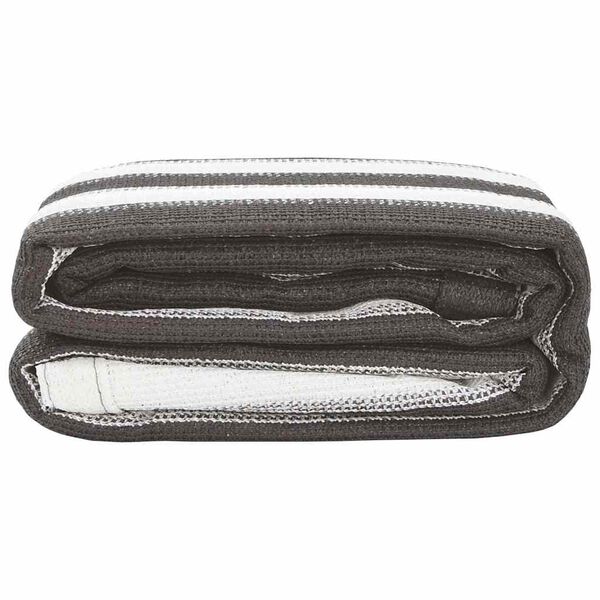 vidaXL Tappeto da Tenda Antracite e Bianco 400x400 cm HDPE