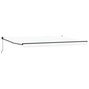 vidaXL Tenda da Sole Bianco 500 &times; 300 cm Poliestere e Metallo
