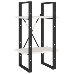 vidaXL Libreria a 2 Ripiani Bianca 40x30x70 cm in Massello di Pino