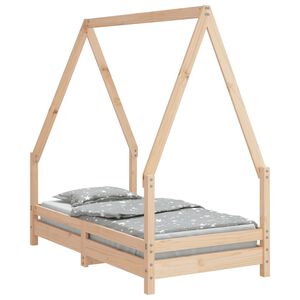 vidaXL Giroletto per Bambini 70x140 cm in Legno Massello di Pino