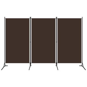 vidaXL Paravento a 3 Pannelli Marrone 260x180 cm