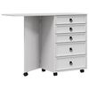vidaXL Mobiletto con cassetti e piano pieghevole CORONA Bianco