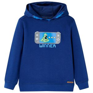 vidaXL Felpa con Cappuccio per Bambini Blu Scuro 104