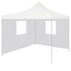 vidaXL Gazebo Professionale Pieghevole 2 Pareti 3x3 m Acciaio Bianco