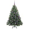 vidaXL Albero di Natale artificiale con 150 LED Verde 150 cm PE e PVC