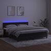 vidaXL Letto a Molle con Materasso e LED Nero 160x200 cm in Velluto