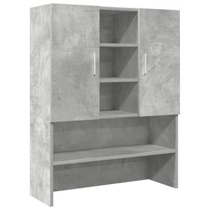 vidaXL Mobile per Lavatrice Grigio Cemento 70,5x25,5x90 cm