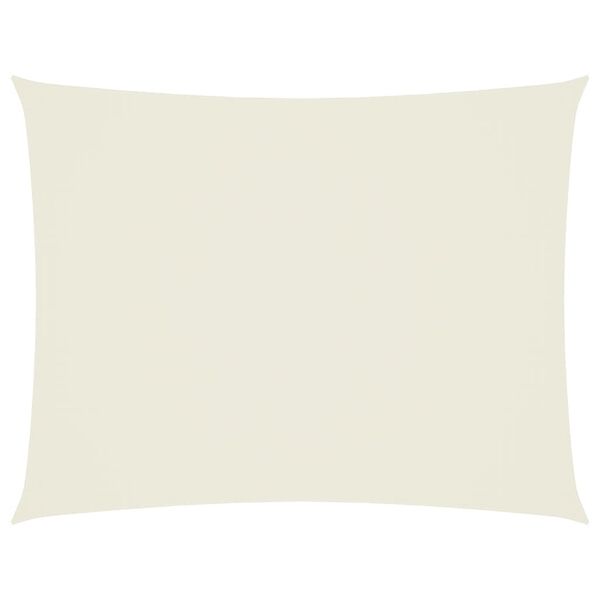 vidaXL Parasole a Vela Oxford Rettangolare 3x4,5 m Crema