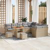 vidaXL Set Divano da Giardino con cuscino 12 pcs beige e grigio chiaro