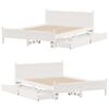 vidaXL Letto senza Materasso Bianco 140x190 cm Legno Massello di Pino