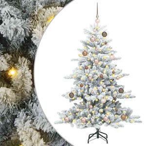 vidaXL Albero di Natale Artificiale con Rami Pieghevoli Bianco 150 cm