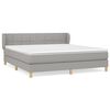 vidaXL Giroletto a Molle con Materasso Grigio Chiaro160x200 cm Tessuto