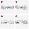 vidaXL Set di divani da esterno 10 pcs Naturale e Antracite