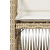 vidaXL Sedie da Giardino con Cuscini 4 pz Beige in Polyrattan