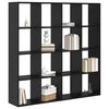 vidaXL Armadio per Libri Rovere Nero 137,5 x 29 x 137,5 cm