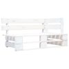 vidaXL Set Divani in Pallet con Cuscini 4 pz in Pino Impregnato Bianco