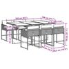 vidaXL Set da Pranzo da Giardino 7 pz con Cuscini in Polyrattan Grigio