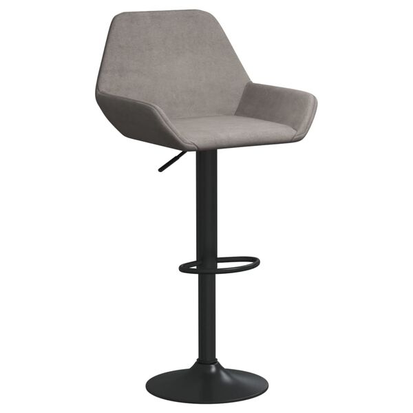 vidaXL Sgabelli da Bar 2 pz Grigio Chiaro in Velluto