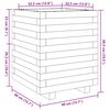 vidaXL Fioriera Giardino Marrone Cera 40x40x49,5cm Legno Massello Pino