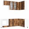 vidaXL Unit&agrave; Cucina PORTO 8 pz Legno antico Legno ingegnerizzato