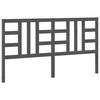 vidaXL Testiera per Letto Grigia 186x4x100cm in Legno Massello di Pino