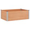 vidaXL Letto rialzato da giardino Marrone 150 x 100 x 54 cm alluminio