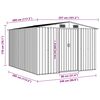 vidaXL Casetta da Giardino 257x298x178 cm in Metallo Marrone