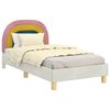 vidaXL Struttura letto bambini con testata Crema 80 x 160 cm Velluto
